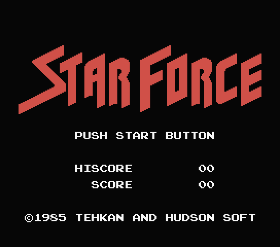 Star Force title screen for MSX